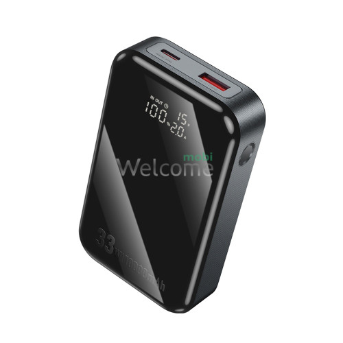 Зовнішній акумулятор (power bank) Hoco Q30 10000mAh 33W metal gray