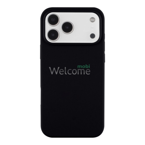 Silicone case for iPhone 17 Pro Max (18) Black (закритий низ)