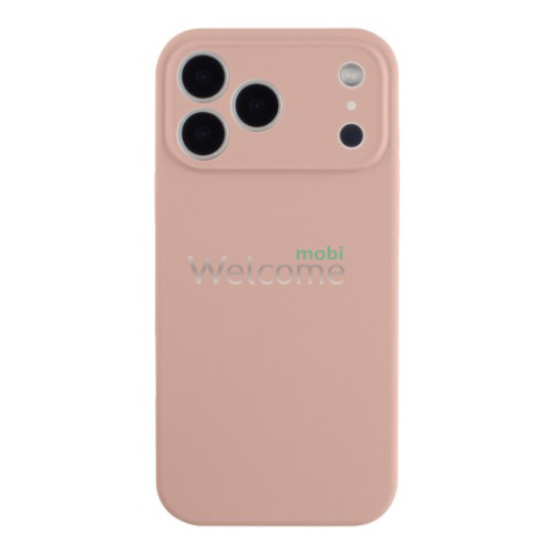 Silicone case for iPhone 17 Pro Max (19) Pink Sand (закрытый низ и рамка камеры)