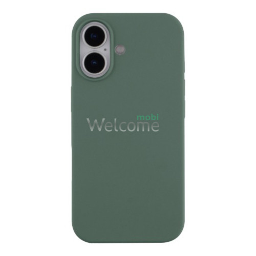 Silicone case for iPhone 17 (55) Pine Green (закритий низ)
