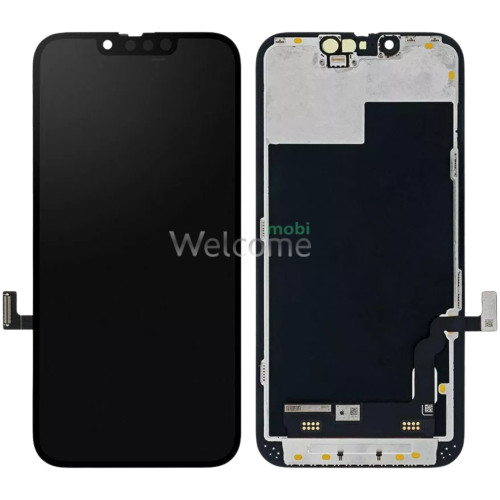 Дисплей iPhone 13 в зборі з сенсором та рамкою black (DD Soft OLED) без помилки