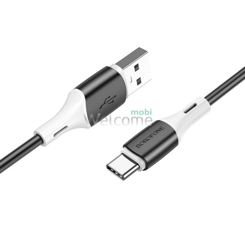 USB кабель Borofone BX79 Silicone Type-C 3A чорний