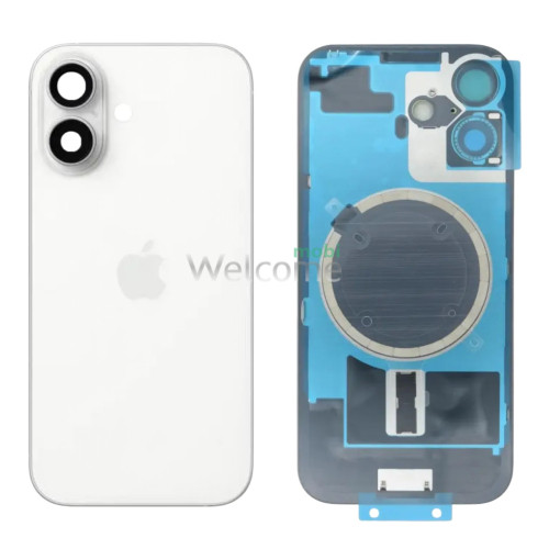 Задня кришка (скло) iPhone 17 white (оригінал завод) у зборі на рамці, зі склом камери