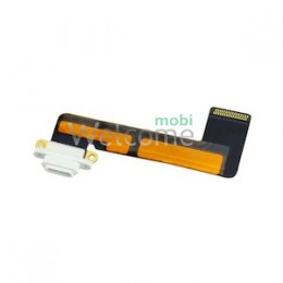 Шлейф iPad mini коннектора зарядки, с компонентами, white