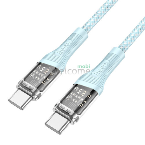 PD кабель Type- C to Type- C HOCO U111 60W 1.2m blue