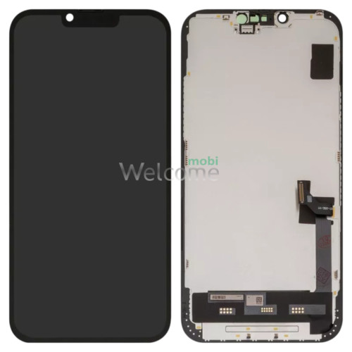 Дисплей iPhone 14 Plus в зборі з сенсором та рамкою black (DD soft OLED) без помилки