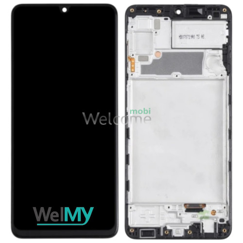 Дисплей Samsung SM- A225 Galaxy A22 4G (2021) в зборі з сенсором та рамкою black OLED (Welmy)
