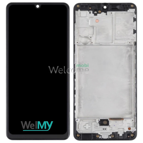 Дисплей Samsung A315F Galaxy A31 (2020) в сборе с сенсором и рамкой black OLED (Welmy)