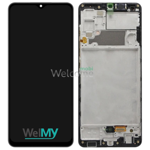 Дисплей Samsung SM- A325 Galaxy A32 (2021) в зборі з сенсором та рамкою black OLED (Welmy)