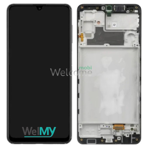 Дисплей Samsung SM- M325 Galaxy M32 (2021) в зборі з сенсором та рамкою black OLED (Welmy)