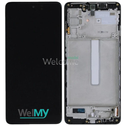 Дисплей Samsung M526 Galaxy M52 5G (2021) в зборі з сенсором та рамкою black OLED (Welmy)