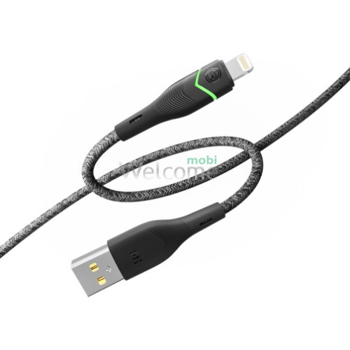 USB кабель Ridea RC-RL15 RGB Light, Lightning 12W 1.2m чорний