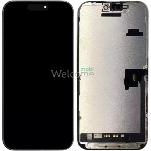 Дисплей iPhone 16 Pro в зборі з сенсором та рамкою black (оригінал переклей) без помилки