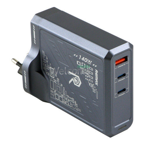 МЗП Remax RP-U106 140W 2C+1A GaN Grey