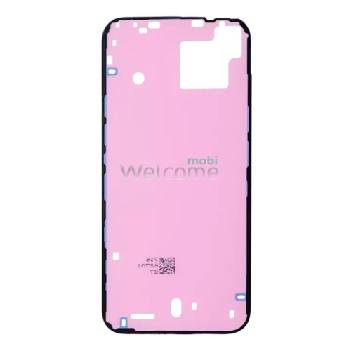 Стикер- проклейка задней крышки iPhone 16 Pro black (оригинал) розовый