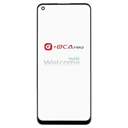 Скло корпусу G + OCA Pro OPPO A52/ A72/ A92/ Realme 6/ 7 з OCA- плівкою, black