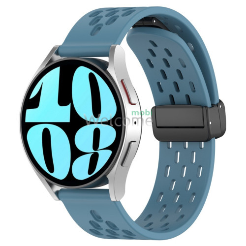 Ремінець силіконовий 20mm with Magnetic для Samsung/Amazfit/Huawei Ligth Blue