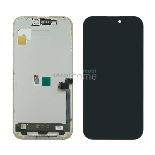 Дисплей iPhone 16 Pro в сборе с сенсором и рамкой black (GX OLED) (под замену IC)