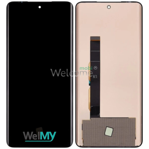Дисплей Motorola XT2303 Moto Edge 40, Edge 40 Neo в сборе с сенсором black OLED (Welmy)