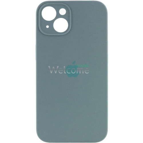 Silicone case for iPhone 15 (46) Pine Green (закритий низ та рамка камери)
