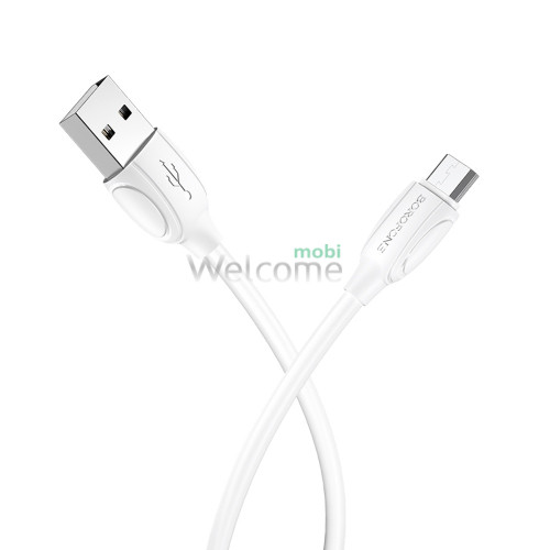 USB кабель Borofone BX19, microUSB 2.4A белый