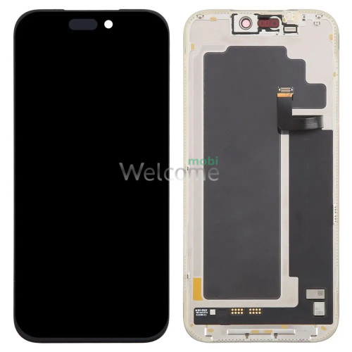 Дисплей iPhone 17 Pro Max в сборе с сенсором и рамкой black (JCID hard OLED) без ошибки