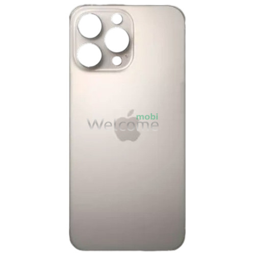 Задняя крышка (стекло) iPhone 16 Pro natural titanium (оригинал завод) в сборе на рамке PREMIUM
