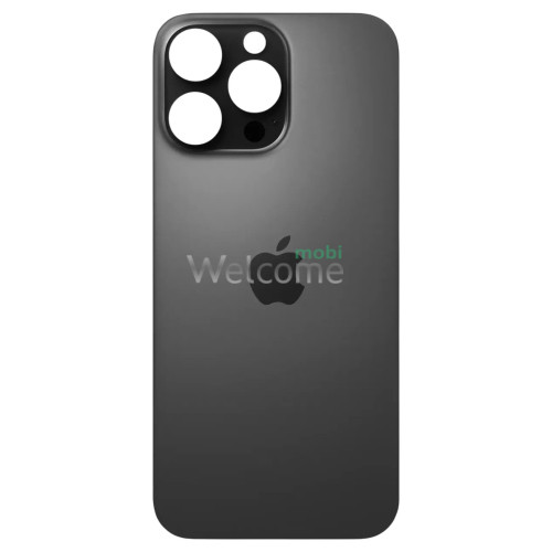 Задня кришка (скло) iPhone 16 Pro Max black titanium (оригінал завод) у зборі на рамці PREMIUM