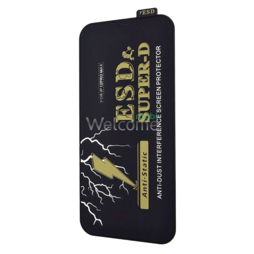 Скло Oppo A1 5G/ A2 5G (ESD Super- D Anti- static) black, без упаковки