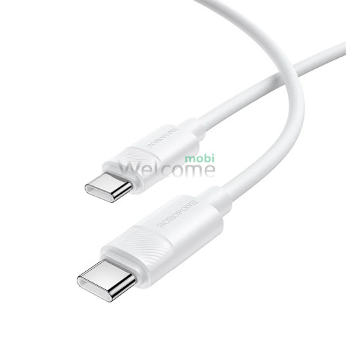PD кабель Type- C to Type- C Borofone BX123 Leya 60W 1m white