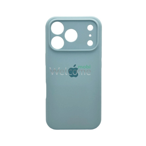 Silicone case for iPhone 17 Pro (27) Mist Blue (закритий низ та рамка камери)