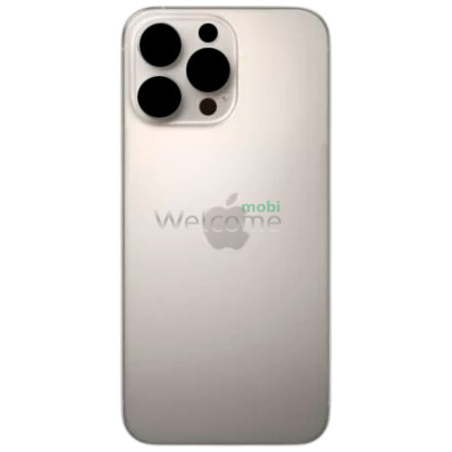 Задня кришка (скло) iPhone 16 Pro Max natural titanium (оригінал завод) у зборі на рамці PREMIUM