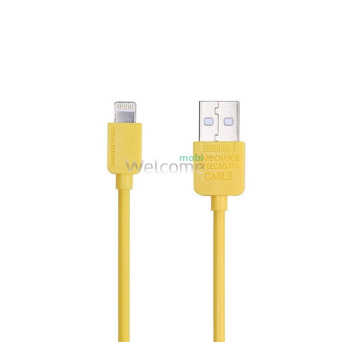 USB кабель Lightning Remax Light speed RC-006i, 2.1A 1m yellow