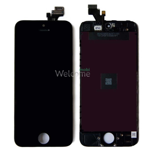 Дисплей iPhone 5 в зборі з сенсором та рамкою black (On-cell)
