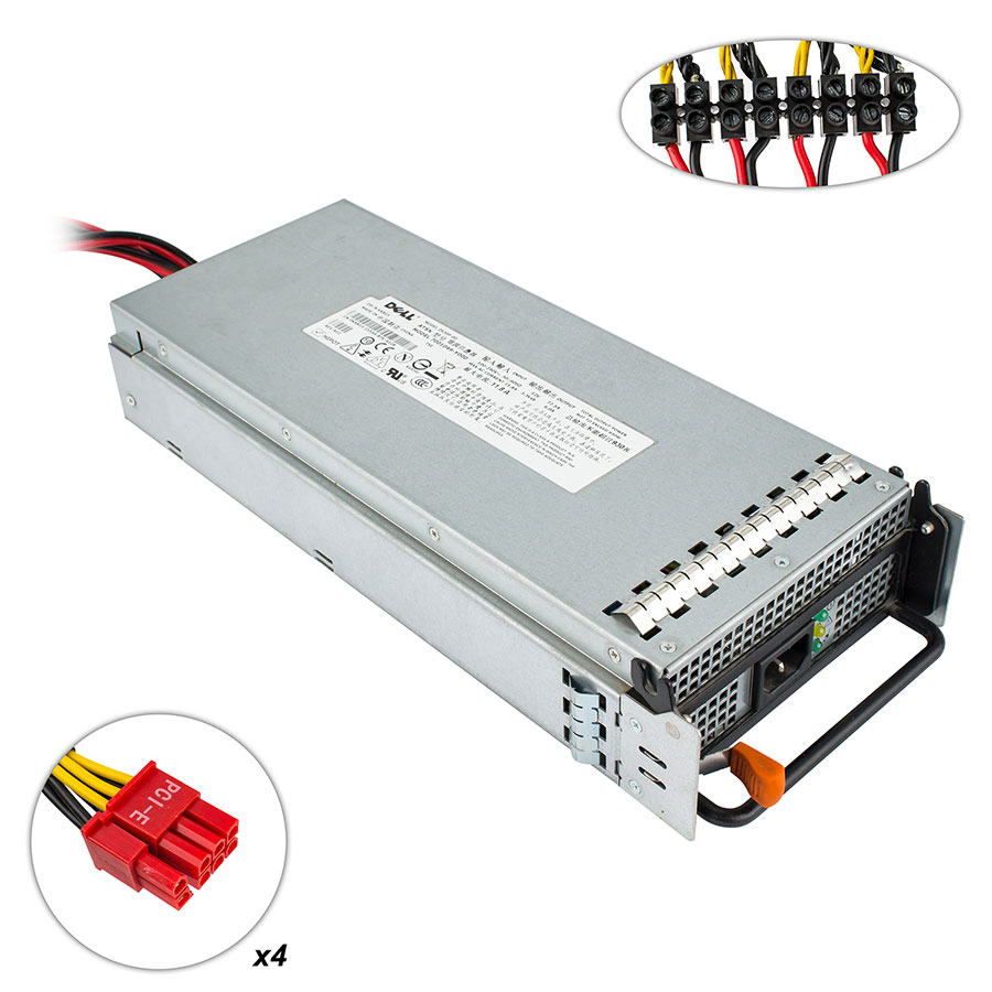 Блок живлення DELL 930W, 4 роз`єми 2+6pin для відеокарт