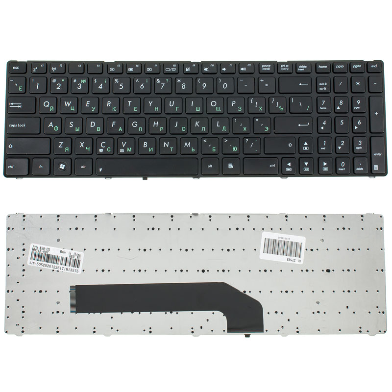 Клавіатура для ноутбука ASUS (K50, K51, K60, K61, K70, F52, P50, X5), rus, black
