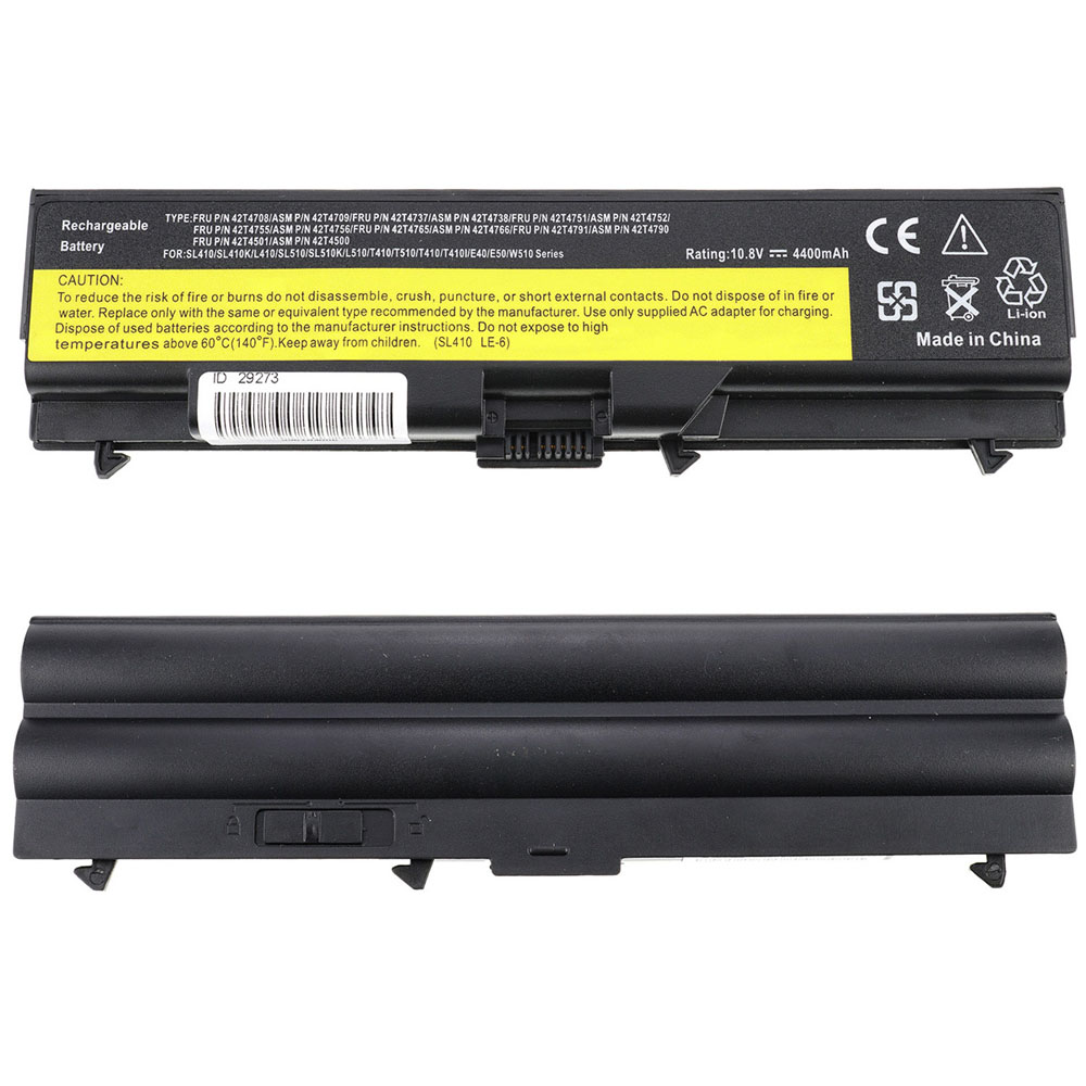 Батарея для ноутбука LENOVO 42T4235 (ThinkPad Edge: 14, 15, E40, E420, E425, E50, E520, E525, ThinkPad: L410, L420, L510, L520, SL-410, SL-510) 10.8V 4400mAh Black