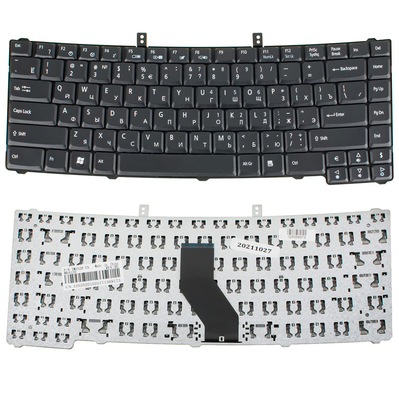 Клавіатура для ноутбука ACER (EX: 4120, 4220, 4420, 4630, 5120, TM: 4320, 4720, 5220, 5310, 5520, 5720), rus, black