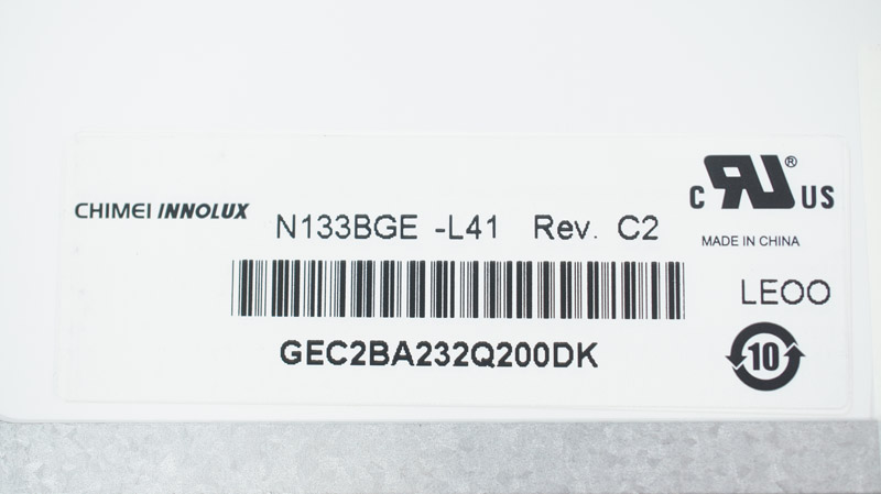 Матриця 13.3 N133BGE-L41 (1366*768, 40pin, LED, SLIM (горизонтальні планки), глянцева, роз`єм праворуч знизу) для ноутбука (renew)