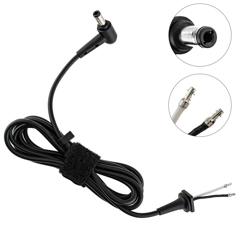 Оригінальний DC кабель живлення для БЖ ASUS 90W 5.5x2.5мм, 2 дроти (2x1мм), L-подібний штекер (від БЖ до ноутбуку)