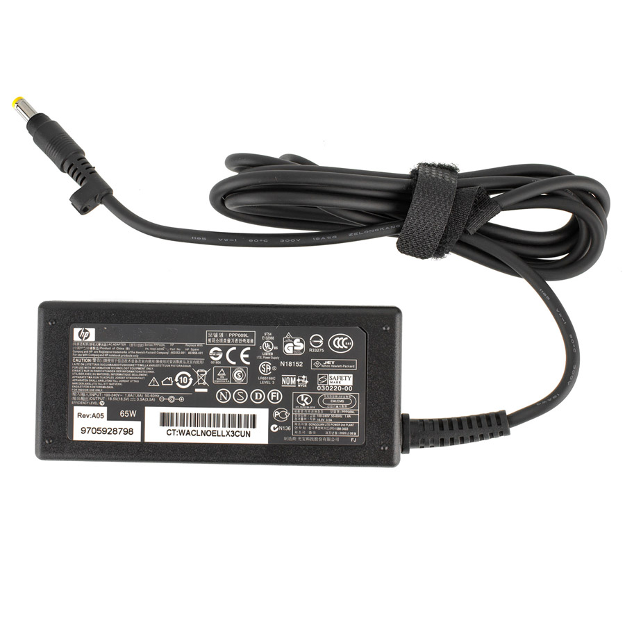 Оригінальний блок живлення для ноутбука HP 18.5V, 3.5A, 65W, 4.8*1.7mm, Black (534092-002, 534092-003) (без кабелю!)