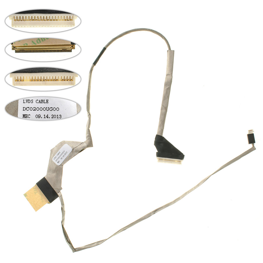 Шлейф матриці для ноутбука TOSHIBA (A500, A505, A505D), LED, роз`єм під камеру (DC02000UG00)