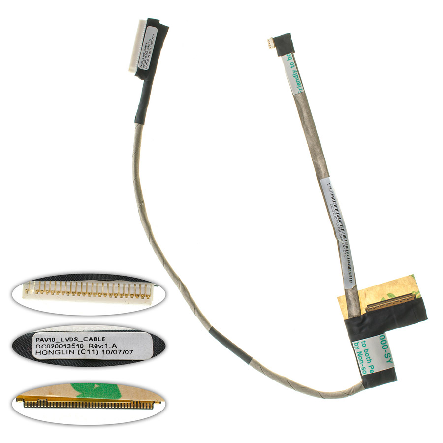 Шлейф матриці для ноутбука TOSHIBA (NB250, NB255), LED, роз`єм під камеру (DC020013510)