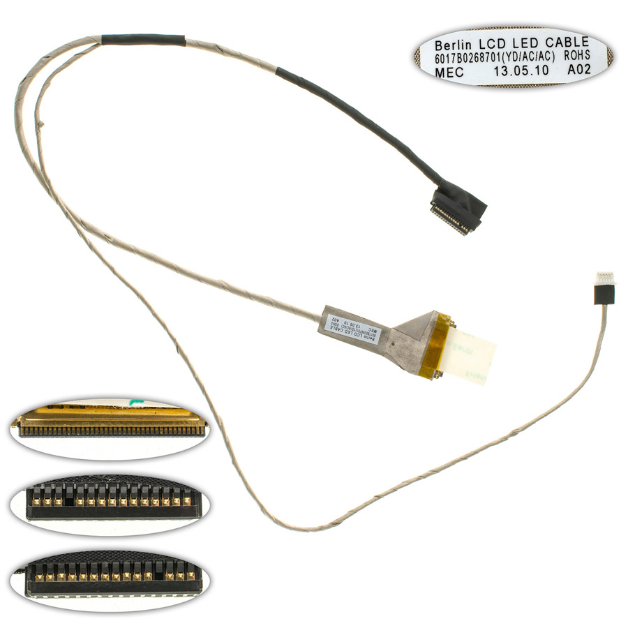 Шлейф матриці для ноутбука TOSHIBA (L630, L635), LED, роз`єм під камеру (6017B0268701)