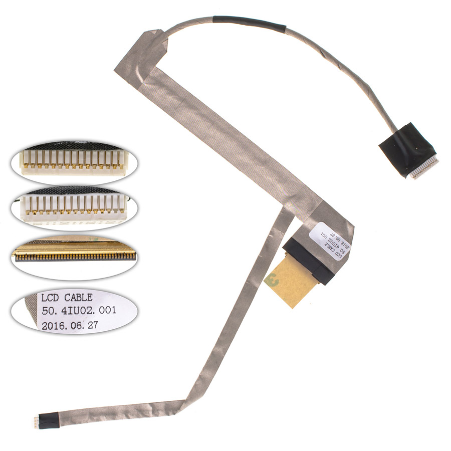 Шлейф матриці для ноутбука DELL (Inspiron: N4050), LED, роз`єм під камеру (50.4IU02.001)