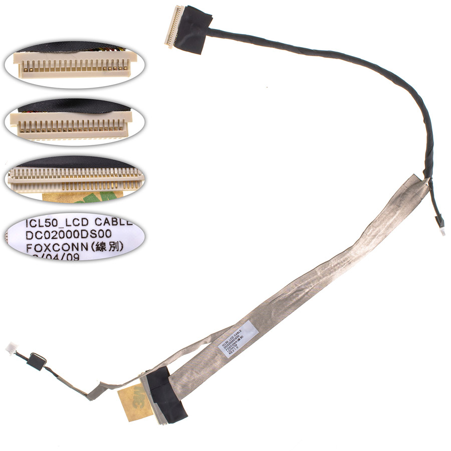 Шлейф матриці для ноутбука ACER (AS: 5220, 5315, 5520, 5715, 5720), CCFL, роз`єм під камеру (DC02000DS00)