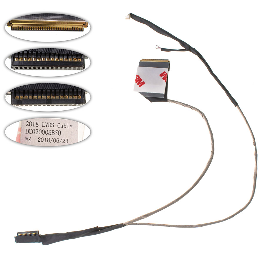 Шлейф матриці для ноутбука ACER (One: D250), LED, роз`єм під камеру, Мікрофон(маленький роз`єм 4мм) (DC02000SB50)