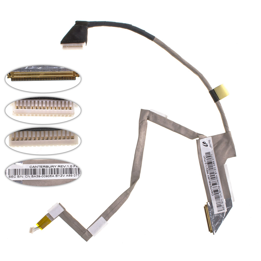 Шлейф матриці для ноутбука SAMSUNG (N127, N130, N140, N145, N150, N220, NB30), LED, роз`єм під камеру (BA39-00906A)