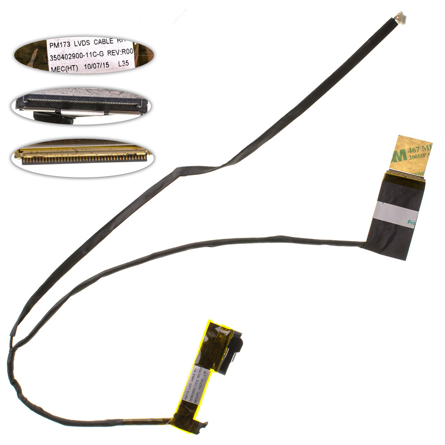 Шлейф матриці для ноутбука HP (G72 series), LED, роз`єм під камеру (350402900-11C-G)