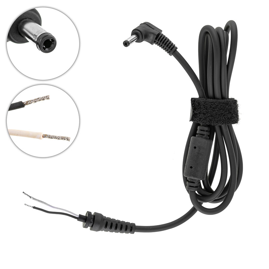 Оригінальний DC кабель живлення для БЖ HP 30W 4.0x1.7мм, L-подібний штекер (від БЖ до ноутбуку)